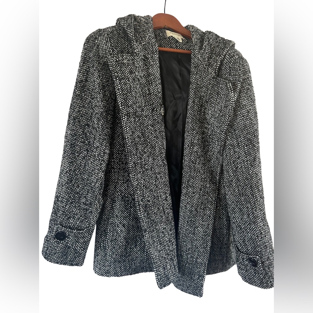 St. John's Bay Black and White Pea Coat